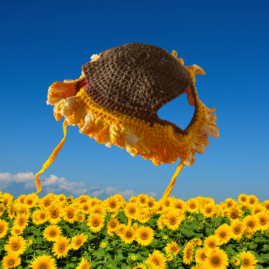 Custom- Pet Flower Hat: Sunflower