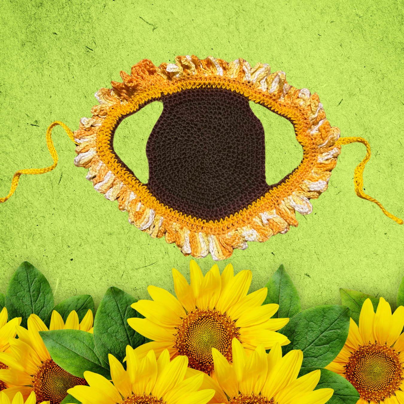 Custom- Pet Flower Hat: Sunflower